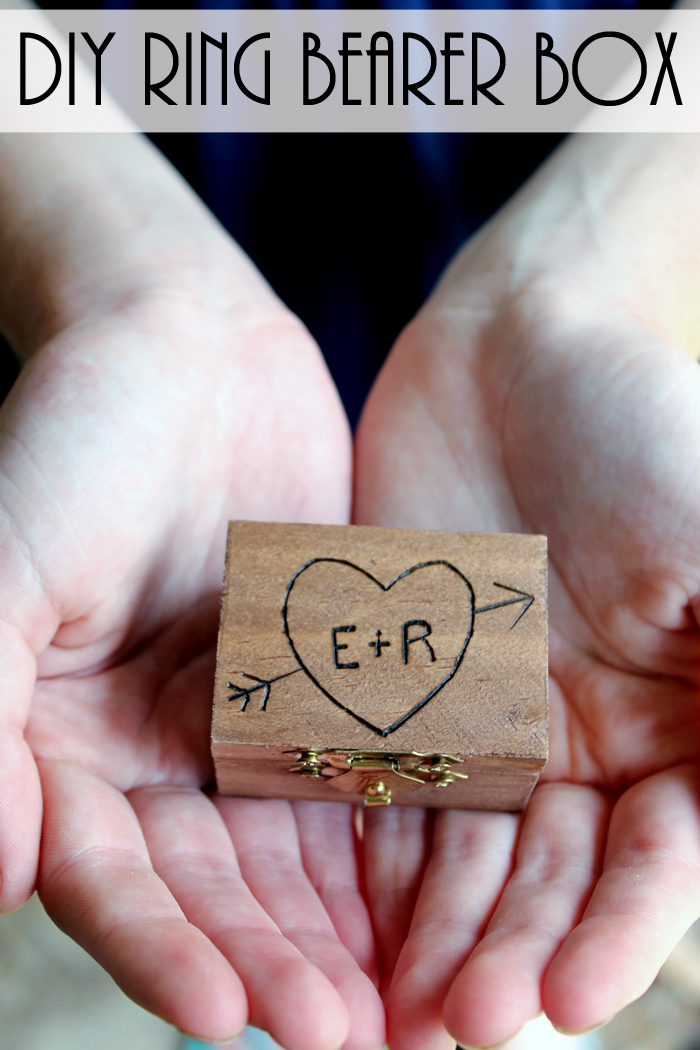 Make this DIY ring bearer box for your wedding! Easy to make and perfect for a rustic wedding!