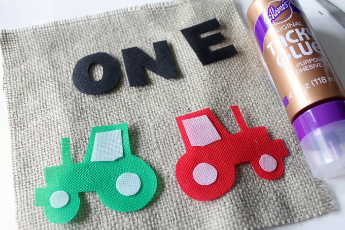  How to make a first birthday highchair banner for a tractor themed birthday party