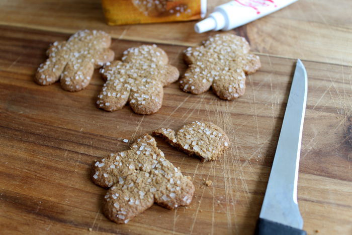 Halloween cookies in minutes! Make our gingerbread massacre with store bought cookies!