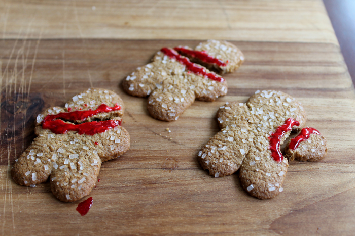 Halloween cookies in minutes! Make our gingerbread massacre with store bought cookies!