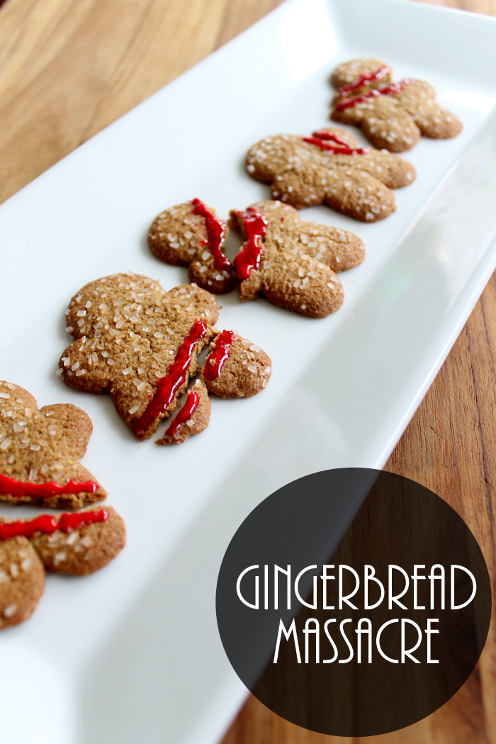 Halloween cookies in minutes! Make our gingerbread massacre with store bought cookies!