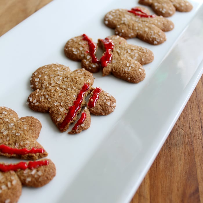 Halloween cookies in minutes! Make our gingerbread massacre with store bought cookies!