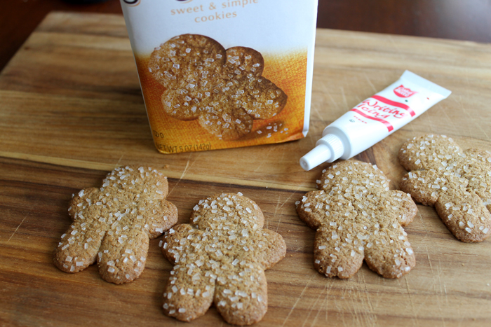 Halloween cookies in minutes! Make our gingerbread massacre with store bought cookies!