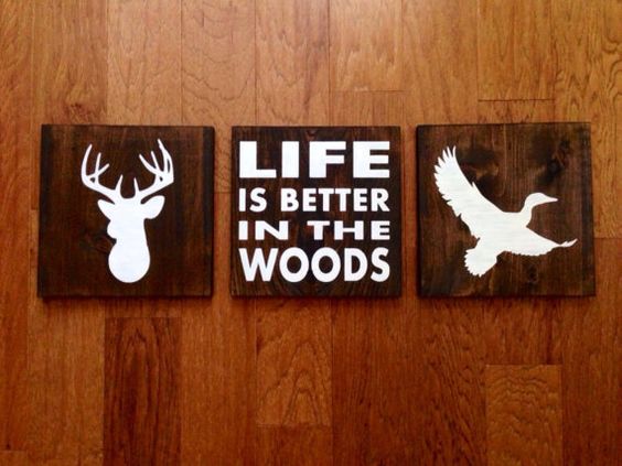 Man Cave Inspiration - see inspiration for a hunting cabin in the woods!