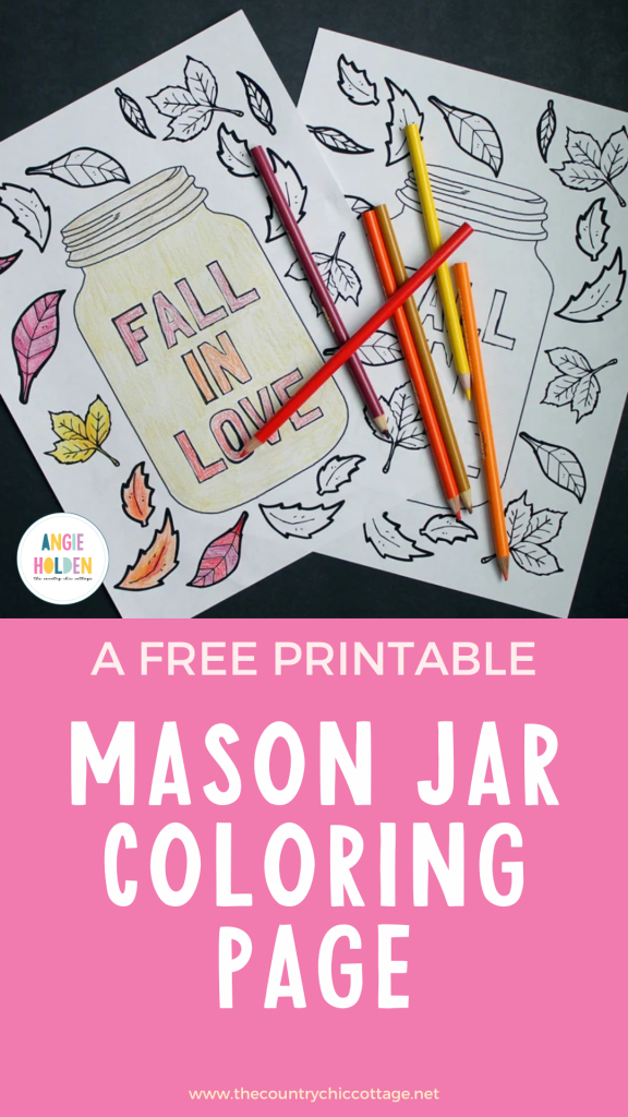 free printable mason jar coloring page