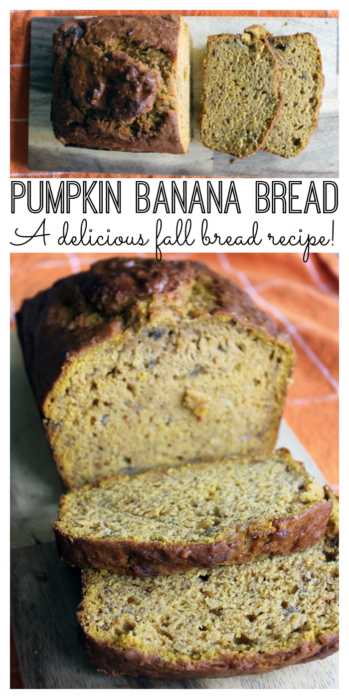This pumpkin banana bread recipe is perfect for fall! 