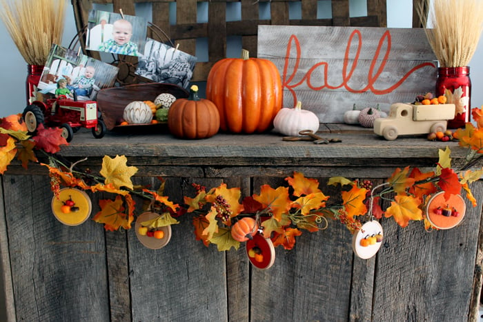 DIY fall garland