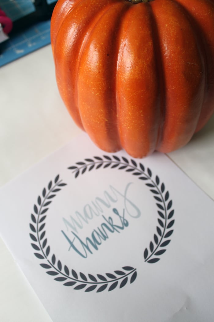 Make this thankful pumpkin a Thanksgiving tradition in your home! Write what you are thankful for each year on the back of the pumpkin!