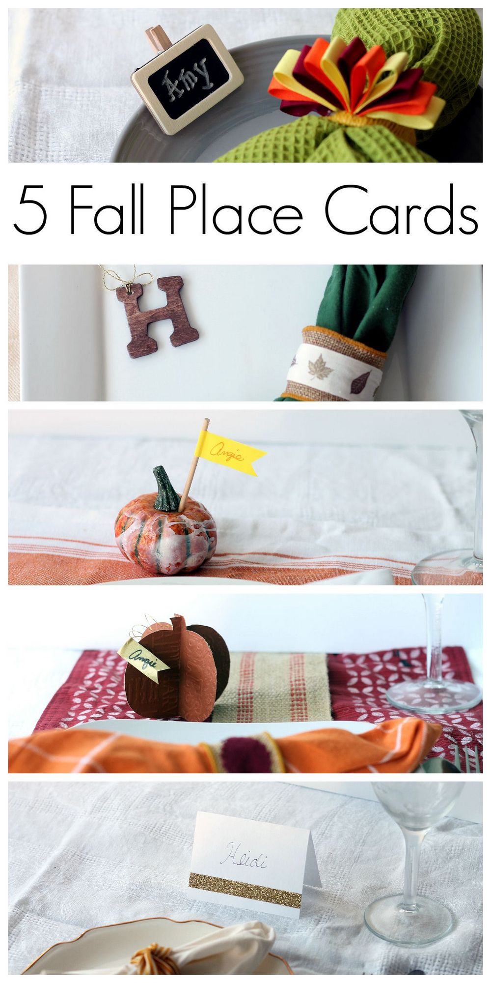 Give these Thanksgiving place card ideas a try for your fall party!