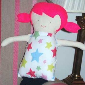 Black Apple Rag Doll by Red Ted Art