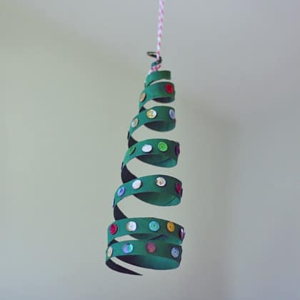 Cardboard Tube Coiled Christmas Tree by Crafts By Amanda