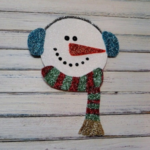 Recycled CD Glitter Snowman by Crafts By Amanda