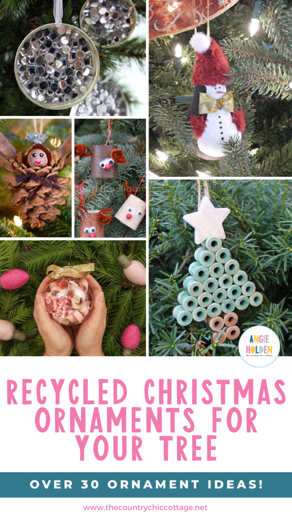 Recycled Christmas Ornaments For Your Tree - The Country Chic Cottage