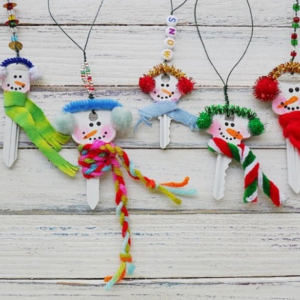 Recycled Key Snowman Ornaments by Crafts By Amanda
