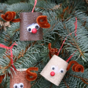 Toilet Roll Reindeer Ornament for Kids to Make by Happy Hooligans