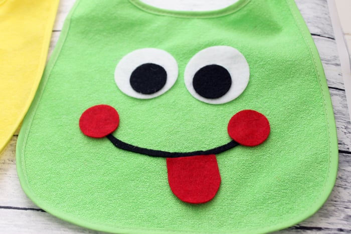 no sew frog baby bib