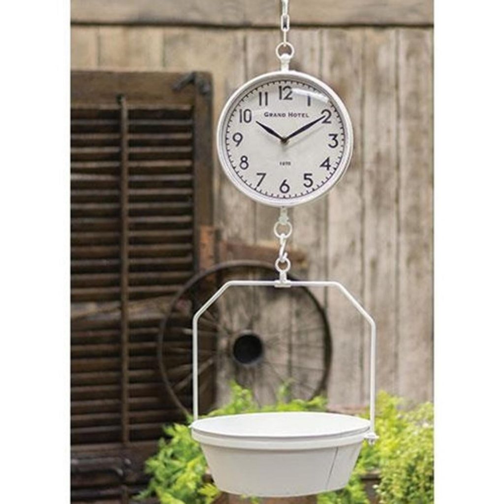 hanging scale clock