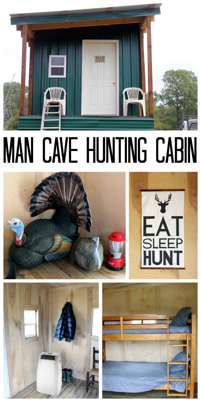 Man cave hunting cabin design - great ideas for a cabin in the woods!