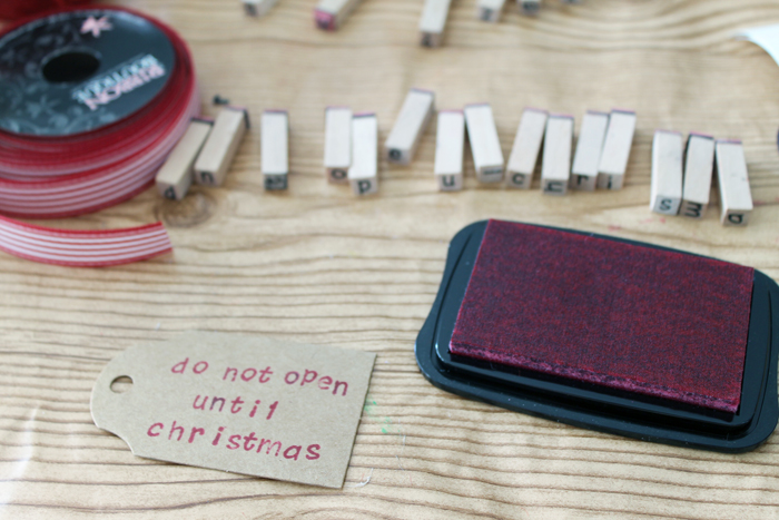 DIY gift tag that says "do not open until christmas"