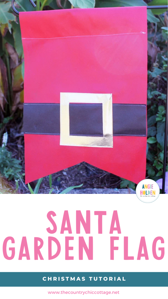Santa Garden Flag Christmas Tutorial - The Country Chic Cottage