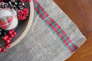 Christmas Burlap Table Runner - Angie Holden The Country Chic Cottage
