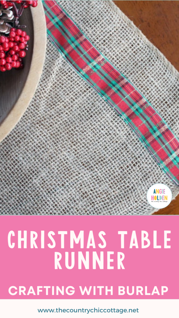 burlap christmas table runner