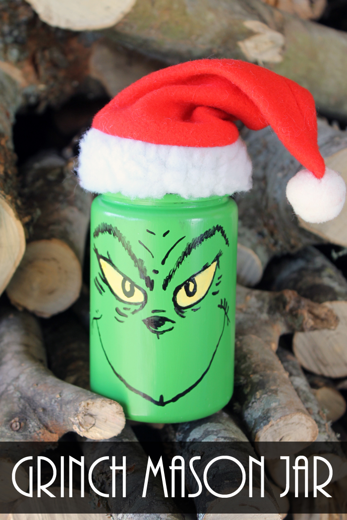 Make this Grinch mason jar for your Christmas decor! Perfect for a gift in a jar!