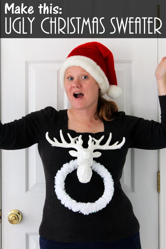DIY ugly Christmas sweater pin image