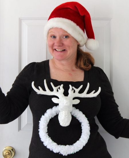 Learn how to make this ugly Christmas sweater! Great for those ugly sweater parties!