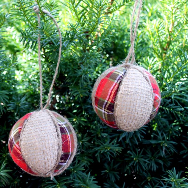 Rustic Plaid Ornaments - Angie Holden The Country Chic Cottage