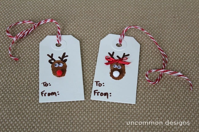 Christmas crafts for kids using prints - hand, foot, and finger print ideas!