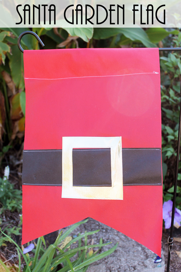 Make a Santa garden flag for your outdoor Christmas decor!