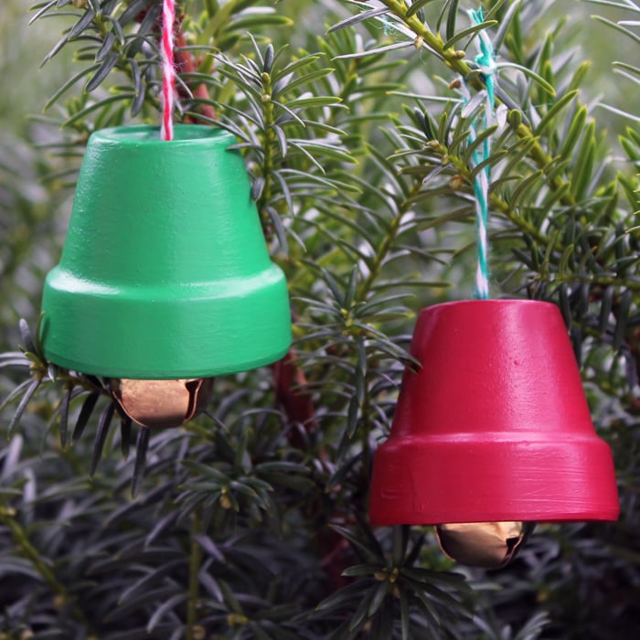 Terra Cotta Bells - DIY Christmas ornaments for your tree that can be made in minutes!