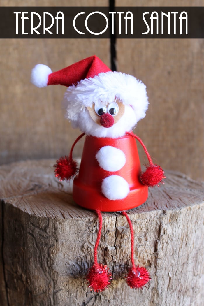 Make this terra cotta Santa for your home! Pots become Christmas decor!