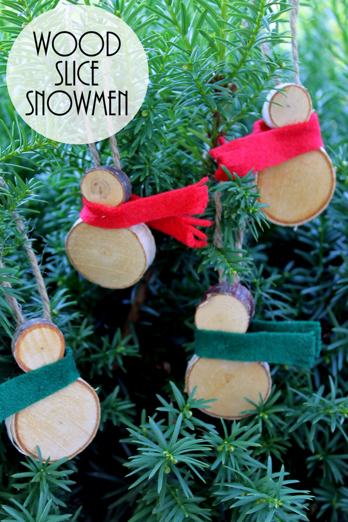 wooden snowman ornaments