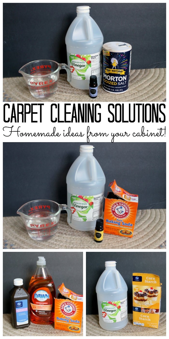 Homemade carpet cleaning solutions that you can find in your cabinet! Most are all natural!