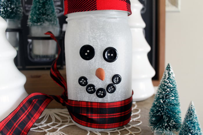 snowman jar luminary gift idea