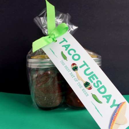 Taco Lover Gift Idea - a fun gift in a jar perfect for those hard to buy for people on your list!