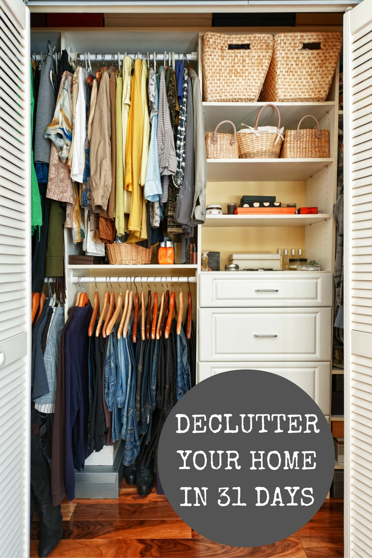 Declutter your home in 31 days - a free email series that will keep you on track for organizing your home! Start anytime!