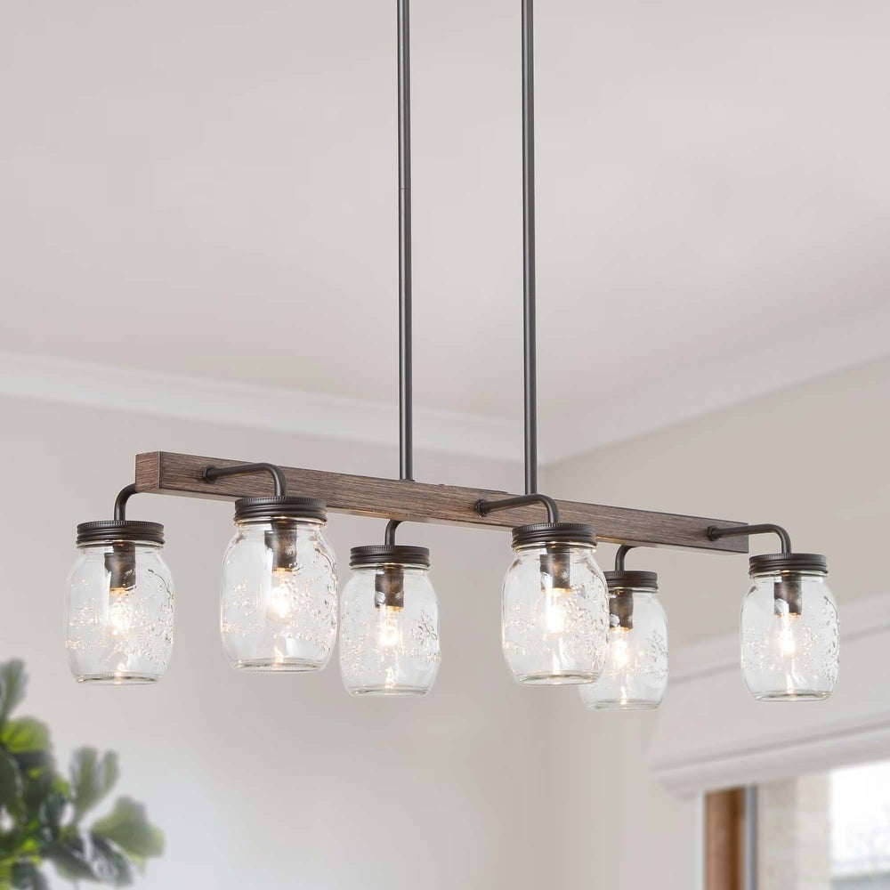 mason jar beam hanging light fixture