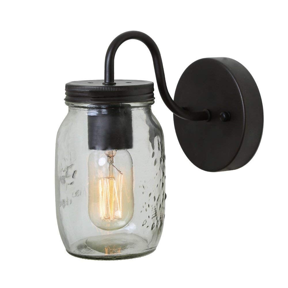 mason jar wall sconce