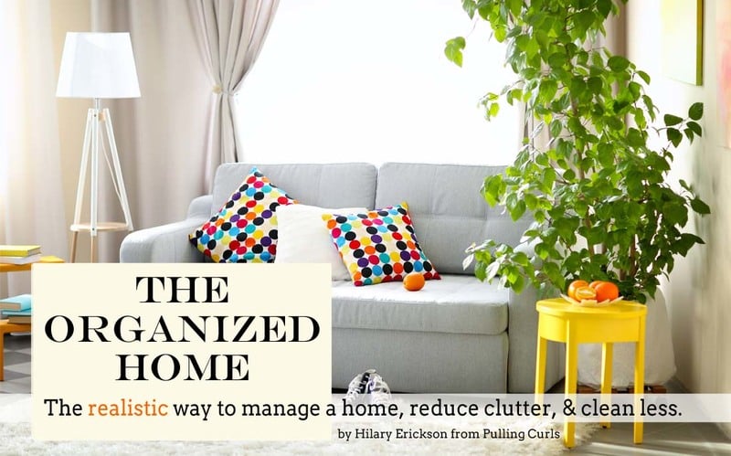 Graphic to advertise the organized home online course