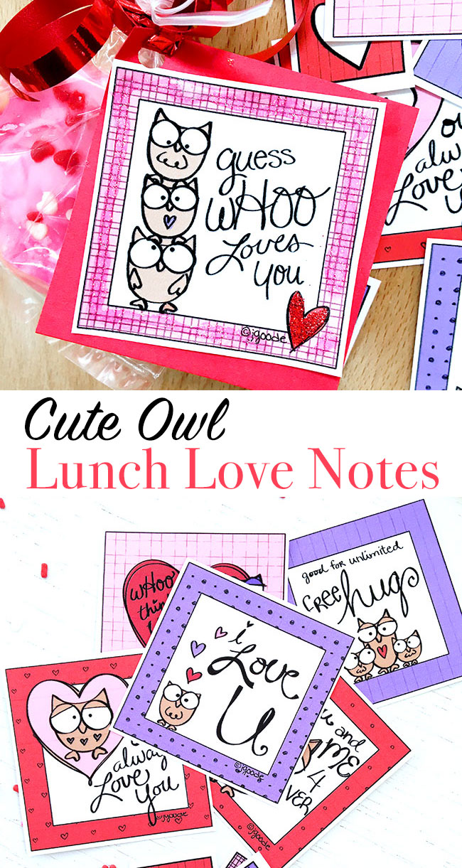 DIY Cute Owl Love Lunch Notes