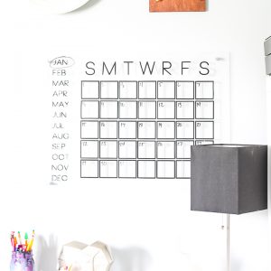 diy dry erase calendar