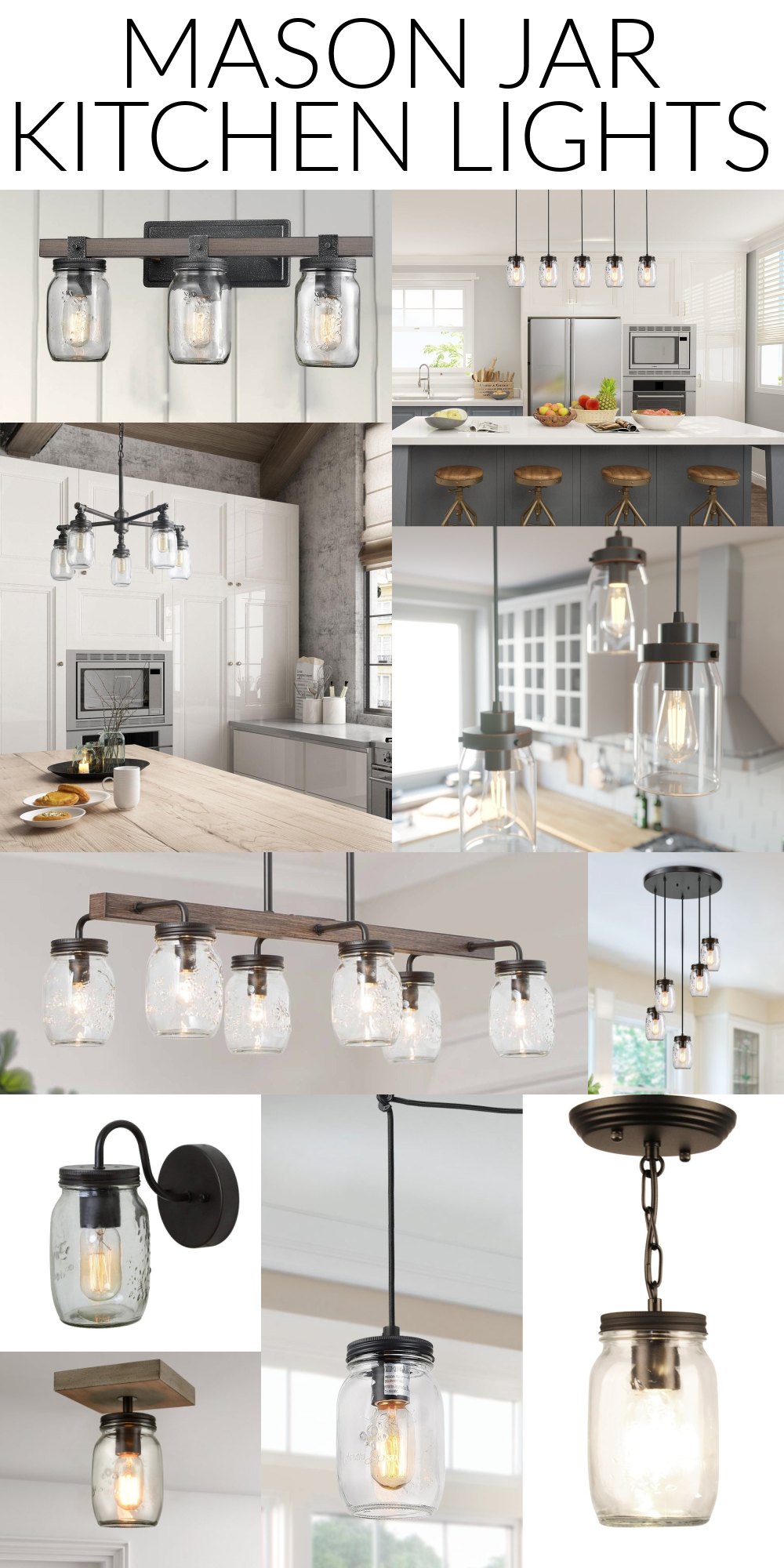 mason jar kitchen lights