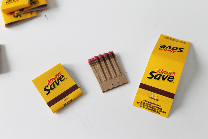 disassembled matchbooks