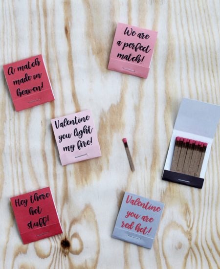 Matchbook Valentines - print the free printable and let your sweetheart know they really light your fire! A great inexpensive Valentine's Day idea!