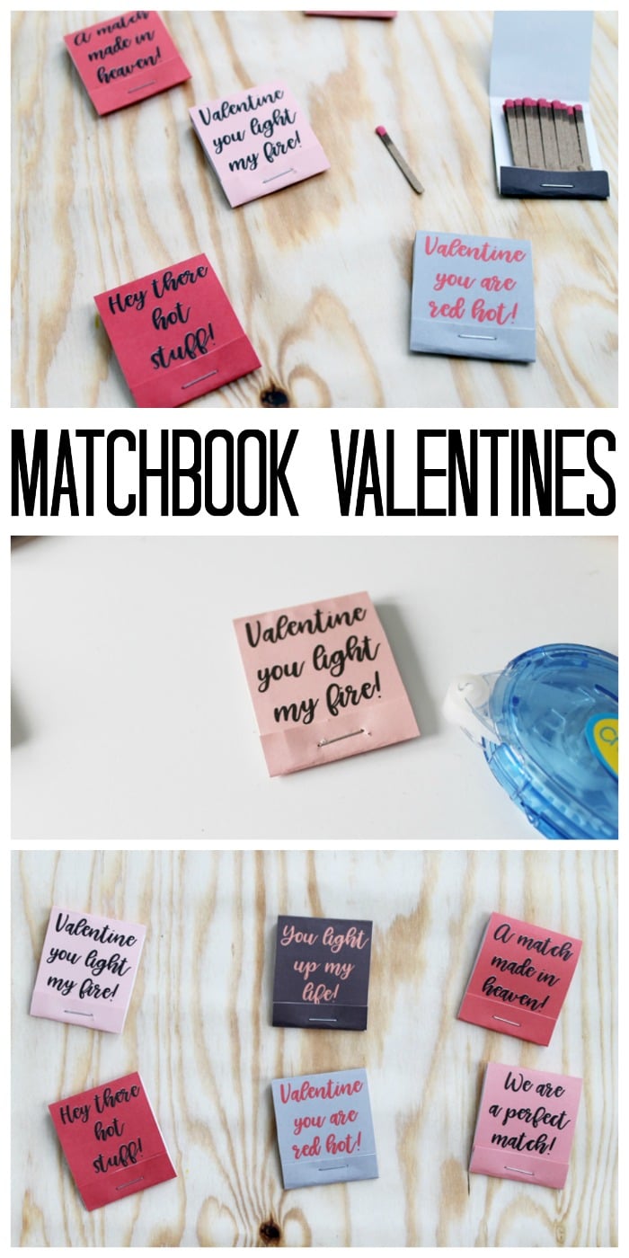 Matchbook Valentines - print the free printable and let your sweetheart know they really light your fire! A great inexpensive Valentine's Day idea!