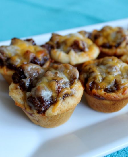 Appetizer recipe for mini sloppy joe bites. Make in a mini muffin tin for any party!