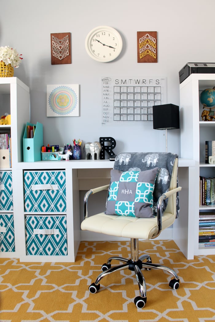 cute desk area for a teen